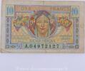 Billets du Trésor 10 Francs Trésor Français type 1947, A.04972127, TB+ -