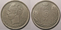 Belgique 5 Francs Monnaie étrangère, Belgique, Belgium 1936, TTB+, KM# 109 -
