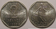 2 Francs 2 Francs Monnaie française, Semeuse SUP/SUP+, KM# 942.1 -