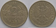 Allemagne 2 Mark Allemagne 1951 G, TTB/TTB+, KM# 111 -
