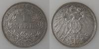 Allemagne 1 Mark Allemagne, Empire 1910 D, TTB+, KM#14. -