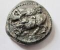 Griechenland Tetradrachme Tetradrachme von Akanthos von Makedonien Rs. Stadtname im Incusum -