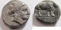 Griechenland Didrachme Didrachme von Neapolis in Kampanien Rs. menschenköpfiger Stier -