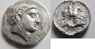 Griechenland Tetradrachme Tetradrachme von Patraos aus Paionien Rs. Reiter speert Gegner nieder -