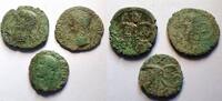 Rom Asse Lot: 3 x barbarisierte Asse von Claudius aus Gallien -