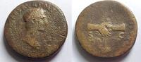Rom Sesterz Sesterz von Nerva Rs. Hanschlag über Prora -