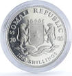 Somalia 1000 shillings Elephant Coloured African Wildlife silver coin 2005 FDC