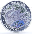 Somalia 1000 shillings Elephant Coloured African Wildlife silver coin 2005 FDC