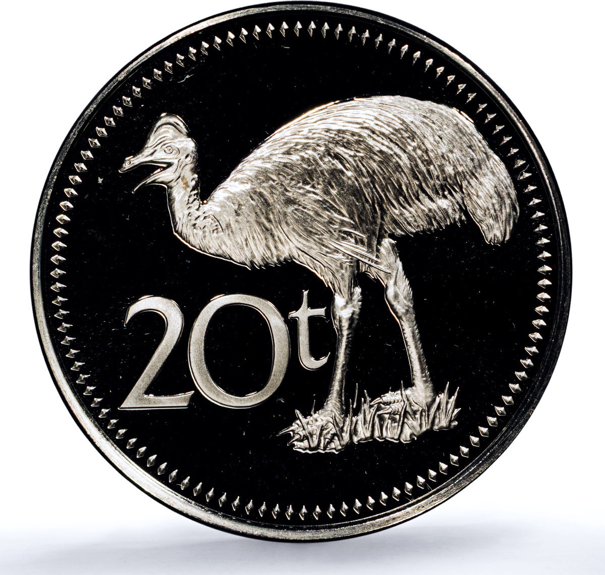 Papua New Guinea 20 toea Elizabeth II KM-5 Cassowary PR 70 PCGS CuNi ...