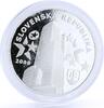 Slovakia 1000 korun Slovakia 1000 korun National Currency Anniversary Statues Building Ag coin 2008 -
