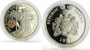 Gambia 10 dalasis Gambia 10 dalasis Edinburgh Golden Wedding Horse silver coin 1997 -
