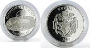 Guyana 2000 dollars Guyana 2000 dollars Commitment to Sport Soccer Stadium proof silver coin 2007 -