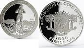 Cote d'Ivoire 1500 francs Ivory Coast 1500 francs Ancient Wonder Colossus of Rhodes proof silver coin 2010 -