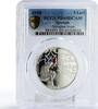 Georgia 5 lari Georgia 5 lari Georgian Book Luke the Evangelist PR69 PCGS colored Ag coin 2018 -