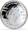 Solomon Islands 25 dollars Solomon Islands 25 dollars Seafaring Santisima Trinidad Ship silver coin 2005 -