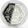 Malawi 20 kwacha Malawi 20 kwacha Millennium Figures below Trees proof silver coin 1999 -