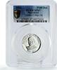 North Macedonia 100 denars Macedonia 100 denars Adamov Cengo Politics PATTERN TRIAL SP67 PCGS silver coin 2003 -