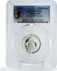 North Macedonia 100 denars Macedonia 100 denars Gjorce Petrov Politics PATTERN TRIAL SP69 PCGS silver coin 2003 -