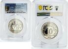 Spitzbergen 10 tk Spitzbergen 10 tk Fight Against the Ebola Epidemic PR70 PCGS CuNi coin 2015 -