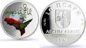 Abkhazia 10 apsars Abkhazia 10 apsars CONIFA World Football Cup Eagle Bird colored silver coin 2016 -