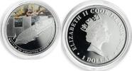 Cook Islands 1 dollar Cook Islands 1 dollar Famous Naval Battles Hampton Roads Ship silver coin 2010 -