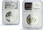 Belarus 20 rubles Belarus 20 rubles Lunar Calendar Year of the Ox Gilt PF70 NGC silver coin 2020 -