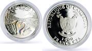 Cameroon 1000 francs Cameroon 1000 francs Amour Toujours Love Today Swans Hologram silver coin 2011 -