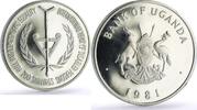 Uganda 200 shillings Uganda 200 shillings IYDP Disabled Persons Year Piefort proof silver coin 1981 -