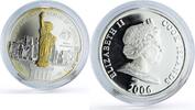 Cook Islands 10 dollars Cook Islands 10 dollars United States Liberty Statue Monuments silver coin 2006 -