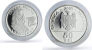 Moldova 50 lei Moldova 50 lei Chronicler Grigore Ureche History Literature proof silver coin 2005 -