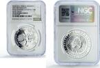 Belarus 20 roubles Belarus 20 roubles Narochansky Park Swan Bird Fauna PF69 NGC silver coin 2003 -