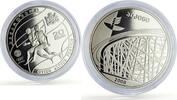 Georgia 20 lari Georgia 20 lari Beijing Olympic Games Stadium Runners proof silver coin 2008 -