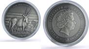 Ghana 5 cedis Ghana 5 cedis African Ounce Wildlife Oryx Gazelle Fauna silver coin 2018 -
