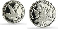 Trinidad and Tobago 10 cents Trinidad and Tobago 10 cents Independence Anniversary Hummingbird proof silver coin 1982 -