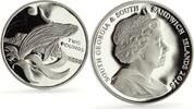 South Georgia and the South Sandwich Islands 2 pounds Sandwich Islands 2 pounds Marine Life Humpback Whale proof silver coin 2015 -