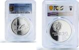Belarus 20 roubles Belarus 20 roubles Hurdlers Olympics Sports PR69 PCGS silver coin 1998 -