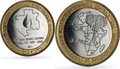 Gabon 4500 francs Gabon 4500 francs Omar Bongo Elephant Three Africa Fantasy bimetal coin 2005 -