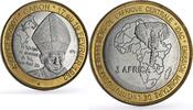 Gabon 4500 francs Gabon 4500 francs Pope John Paul II Elephant Three Africa X#17 bimetal coin 2007 -