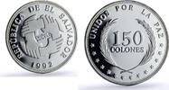 El Salvador 150 colones El Salvador 150 colones United Peace Unidos Paz Chapultepec silver coin 1992 -