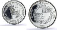 Sri Lanka 1000 rupees Sri Lanka 1000 rupees Independence 50th Anniversay Lion proof silver coin 1998 -