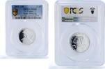 Gabon 1500 francs Gabon 1500 francs Throwing Knife IDAC 1 Africa Elephant MS69 PCGS silver coin 2005 -