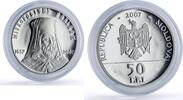 Moldova 50 lei Moldova 50 lei Mitropolitul Varlaam Personalities Religion proof silver coin 2007 -
