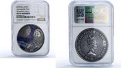 Ghana 5 cedis Ghana 5 cedis Da Vinci Meteorite Moon Planets Space MS 70 NGC silver coin 2019 -