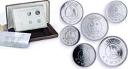100 fils Kuwait 100 50 20 10 5 1 fils Set Republic Commemorative proof silver coins 2008 FB