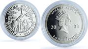 Zambia 2000 kwacha Zambia 2000 kwacha Elephant KM-184 African Wildlife Fauna proof silver coin 2003 -