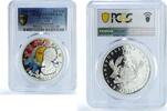 Ghana 5 cedis Ghana 5 cedis Happy Birthday Coloured Sun Moon Child PR 70 PCGS silver coin 2018 -
