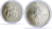 Zambia 5000 kwacha Zambia 5000 kwacha African Wildlife Elephants Fauna Matte silver coin 2003 -