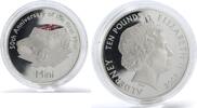 Alderney 10 pounds Alderney 10 pounds 50th Anniversary of Mini Automobile silver coin 2009 -