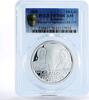 Romania 10 lei Romania 10 lei 150 Years of the Bureau of Statistics PR70 PCGS silver coin 2009 -