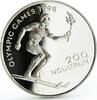 Bhutan 200 ngultrums Bhutan 200 ngultrums Winter Olympic Games series Skiier silver coin 1996 -
